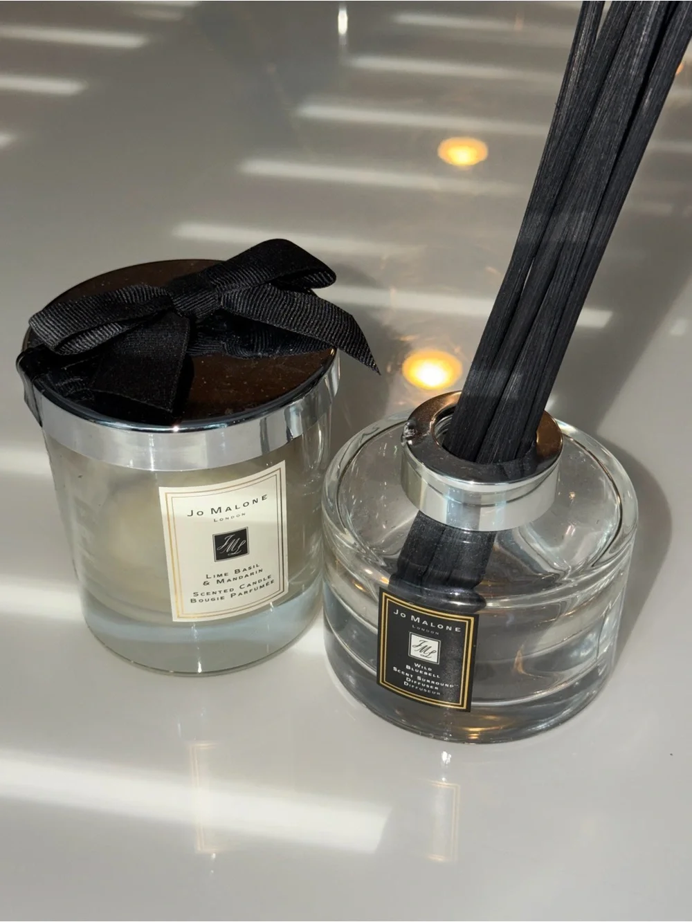 Jo Malone Black Reed Diffuser and Candle Duo holder